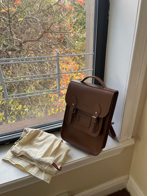 Like New Cambridge Satchel Company Portrait Leather Backpack With SCG Initials