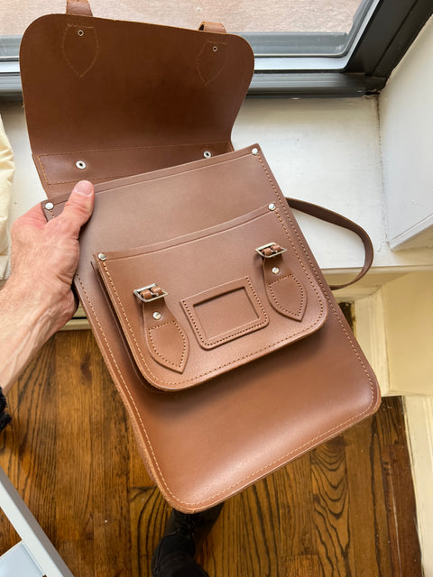 Like New Cambridge Satchel Company Portrait Leather Backpack With SCG Initials