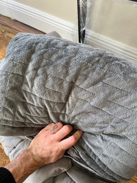 Gravity Products Comfy Weighted Blanket & Cover, 48x72"