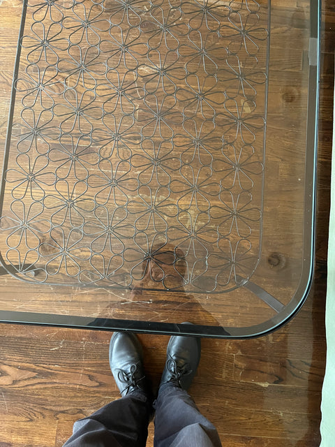 IKEA Klingsbo Glass Top Coffee Table, W31xL46xH20.5"