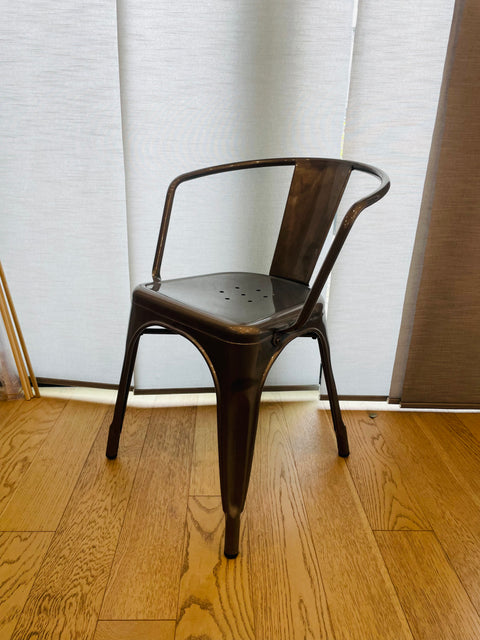 Metal Bistro Chair, Gray
