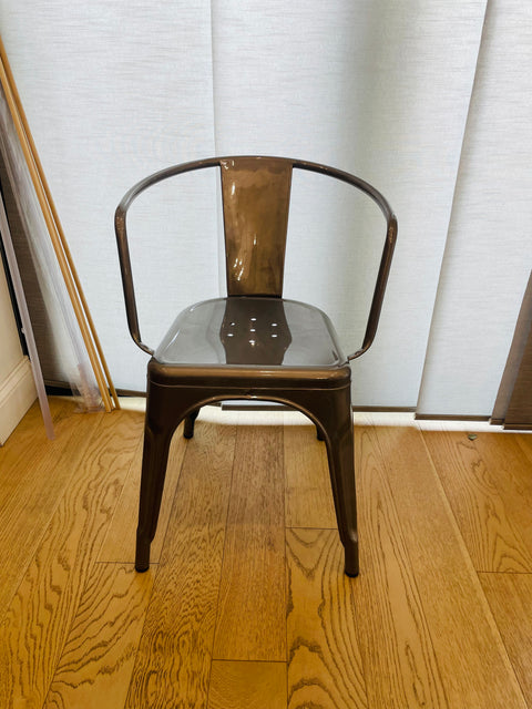 Metal Bistro Chair, Gray