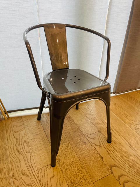 Metal Bistro Chair, Gray