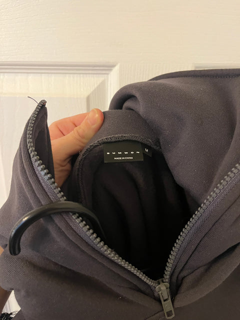 SUMWON Techwear Style Hoodie Oversized High Neck, Size Men M