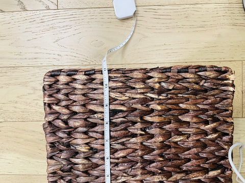 Woven Storage Basket with Fabric Liner, 11x12x8"