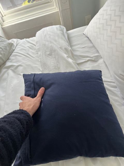 Blue Patterned Throw Pillow