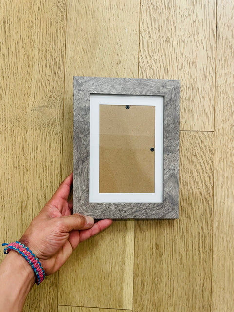 Gray Wood Grain Picture Frame, 10x8"