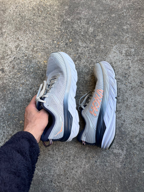 Hoka Bondi 7 Running Shoes With A Small Stain On The Front Of The Left Foot, Size US 10W or 42 2/3 EU
