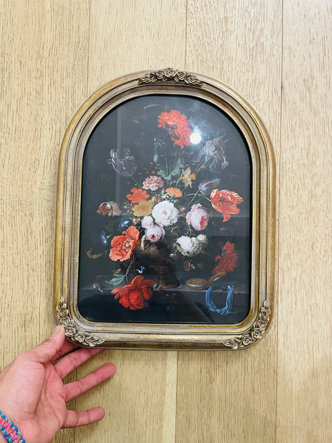 Ornate Gold Framed Floral Still Life Print