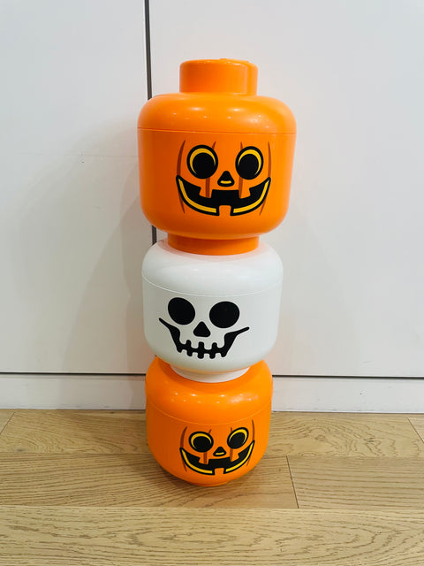 LEGO Halloween Storage Heads Stack