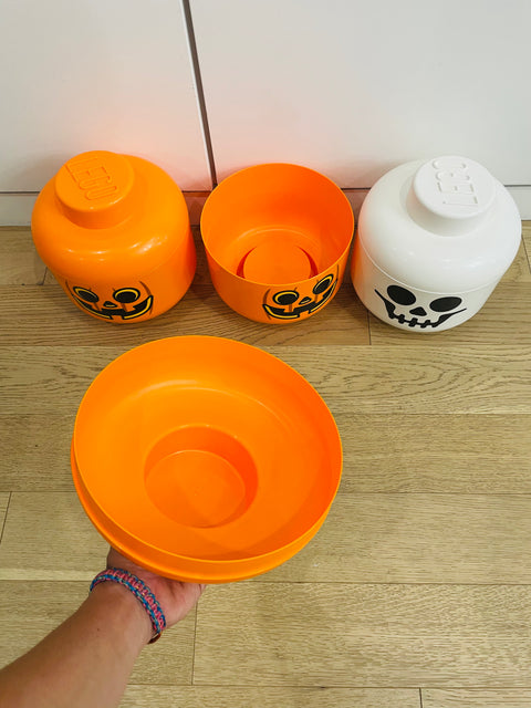 LEGO Halloween Storage Heads Stack