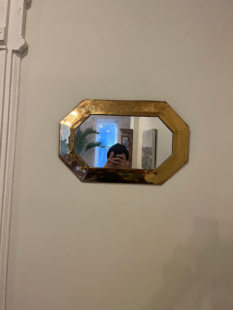 Gold Octagon Mirror, 20x13"