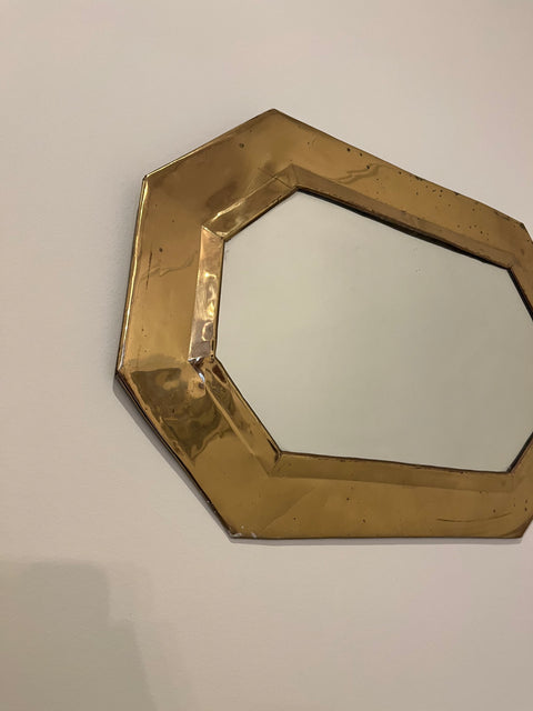 Gold Octagon Mirror, 20x13"