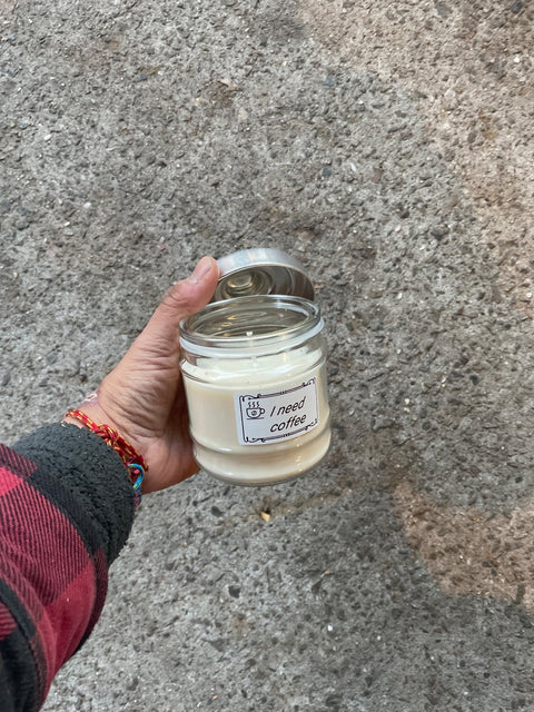 I Need Coffee Candle