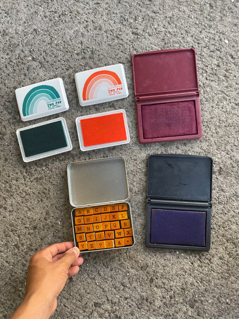 Ink Pads And Letter Stamps
