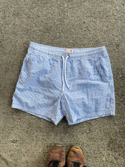 Brand New JCrew Striped Swim Trunks, Sz L
