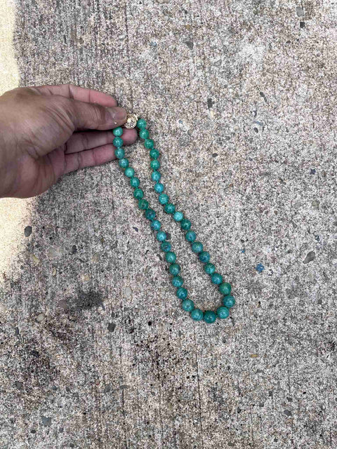 Jade-like Beaded Necklace
