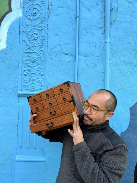 Japanese-style Mini Tansu Chest For Jewelry