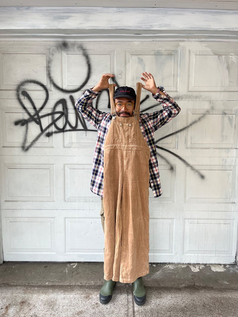 Japanese Corduroy Overalls, Size Women M