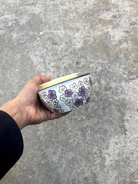 Japanese Floral Bowl & Lid