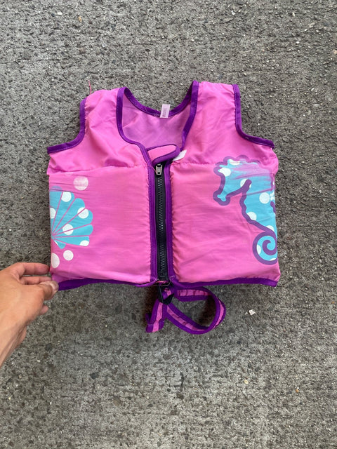 Kid's Pink Swim Vest, Sz 2-4