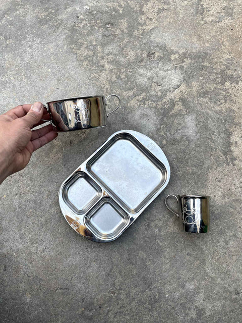 Kids Stainless Steel Dining Set by Kiddiebloom