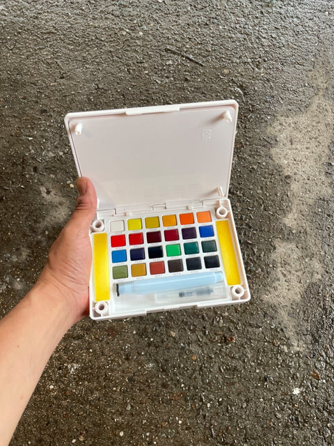 Koi Watercolor Palette With Brush Pen