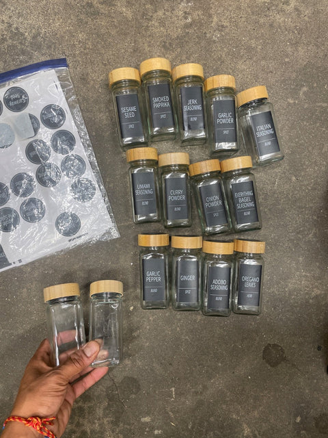 Labeled Spice Jars & Stickers