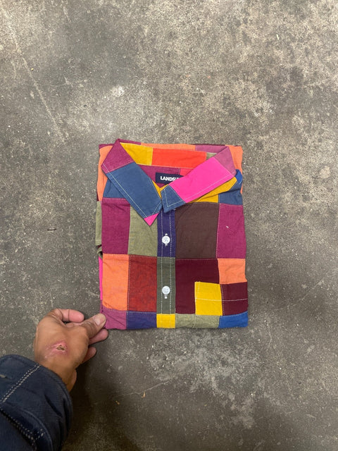 Lands' End Patchwork Shirt, M 10-12