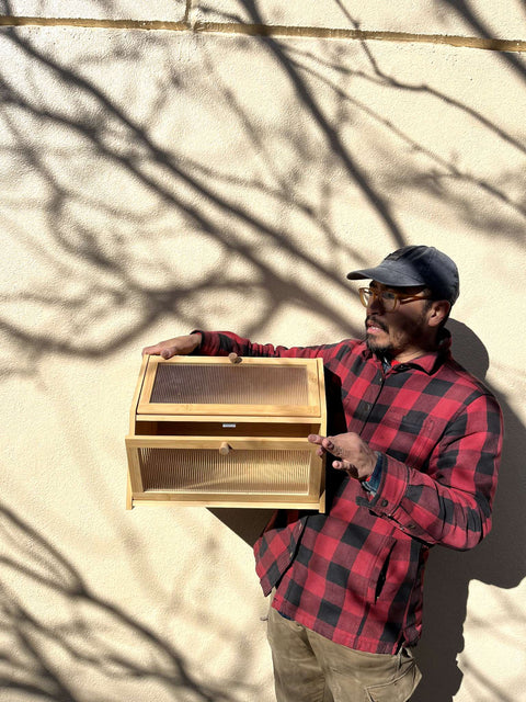 Large Bamboo Wood Double Layer Bread Box