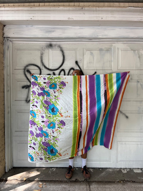 Large Cotton Floral Scarf