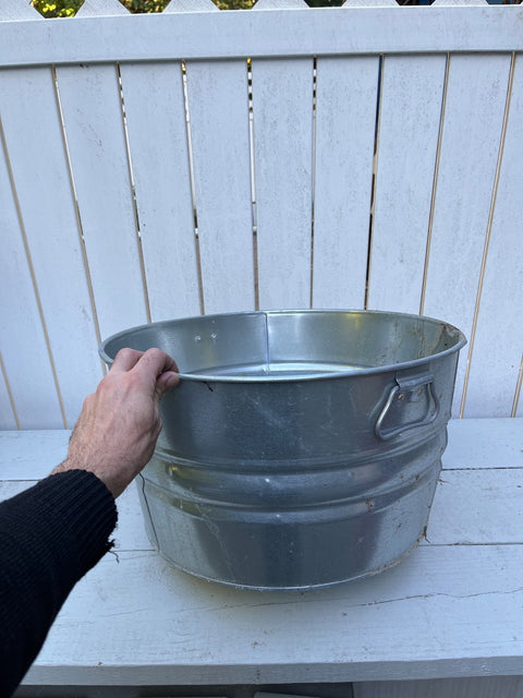 Large Galvanized Steel Washing Tub