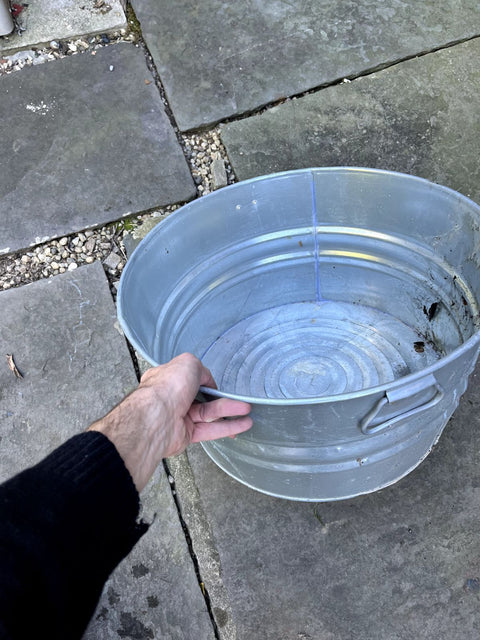 Large Galvanized Steel Washing Tub