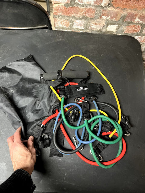 Large Set Of Resistance Bands With Handles