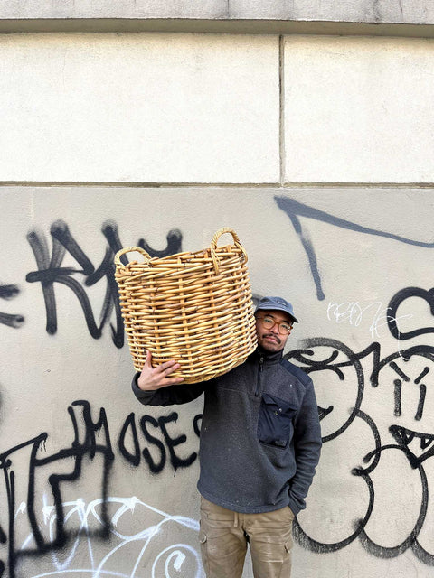 Large Thick Woven Rattan Basket