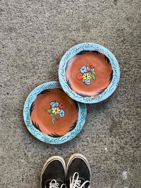 Last Two Pretty Hand-Painted Plates