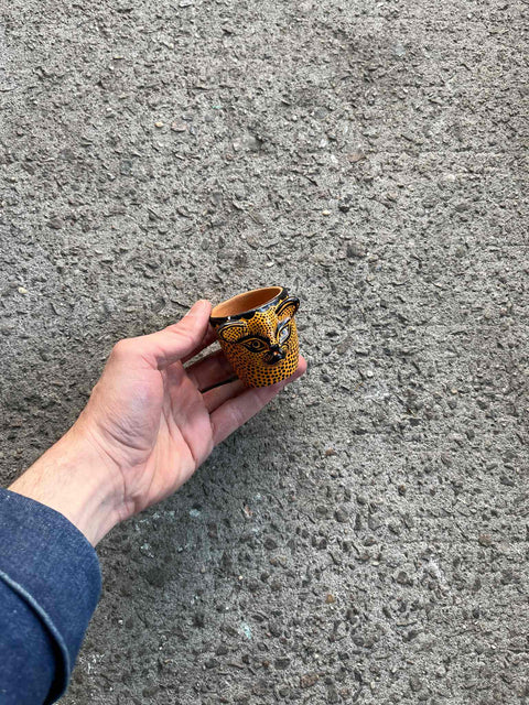 Leopard-Shaped Ceramic Cup