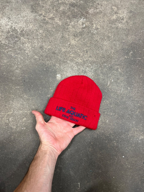 Life Aquatic Red Beanie For A Kid