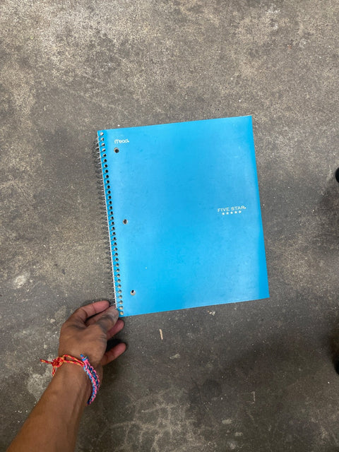 Light Blue Mead Five Star Notebook