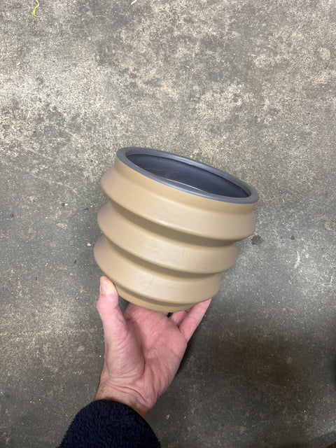 Light Brown Decorative Plant Pot, 6" Wide