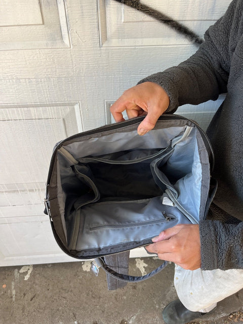 Like New Keababies Gray Baby Backpack