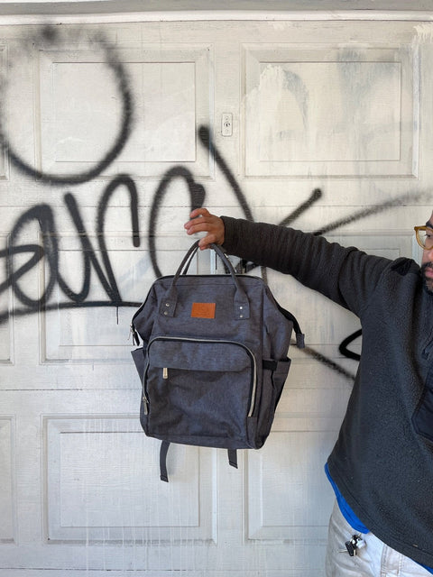 Like New Keababies Gray Baby Backpack
