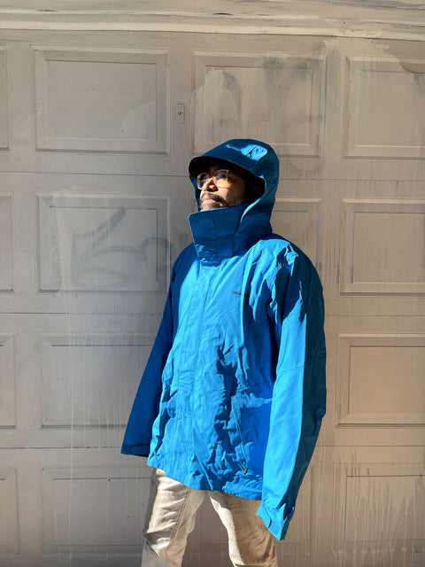 Like New Patagonia Waterproof Blue Jacket, Size Men M
