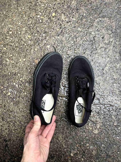 Like New Vans Classic Black Sneakers, Size US 7M or 8.5W or 39 EU