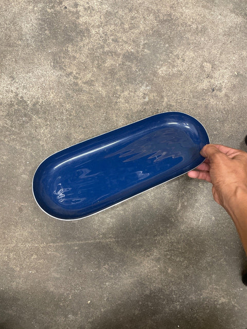 Long Blue Serving Dish