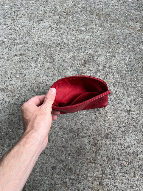 Longchamp Red Leather Coin Purse