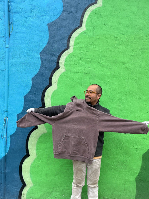 Los Angeles Apparel Brown Comfy Hoodie, Size M