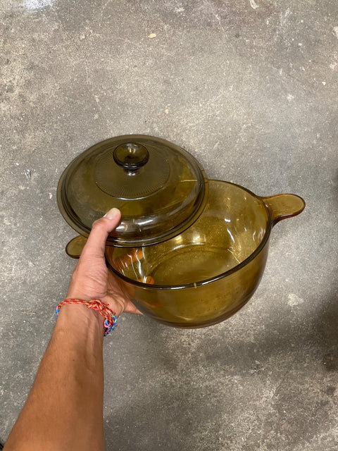 Made in France Amber Glass Casserole Dish