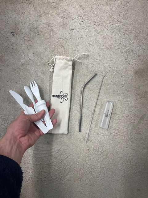 Magnolia Reusable Travel Utensil Set