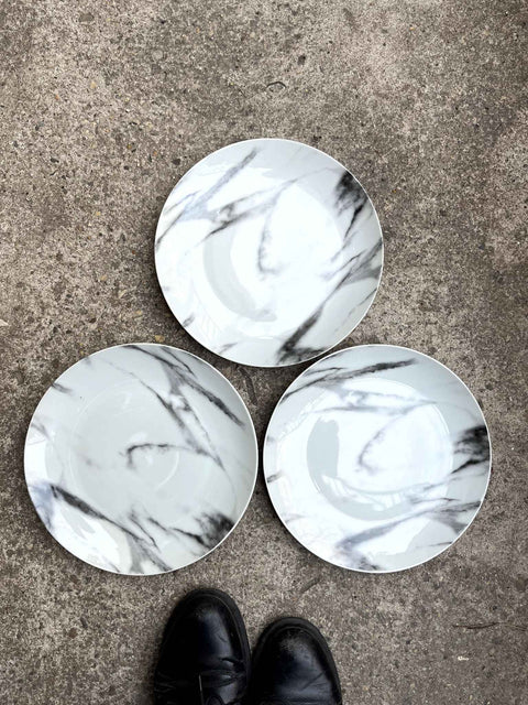 Marble Like Dinner Ceramic Plates